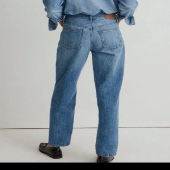 Madewell The Slouchy Boyjean High Rise Relaxed Jeans Rubyvale Wash Sz 32 EUC - Picture 2 of 12